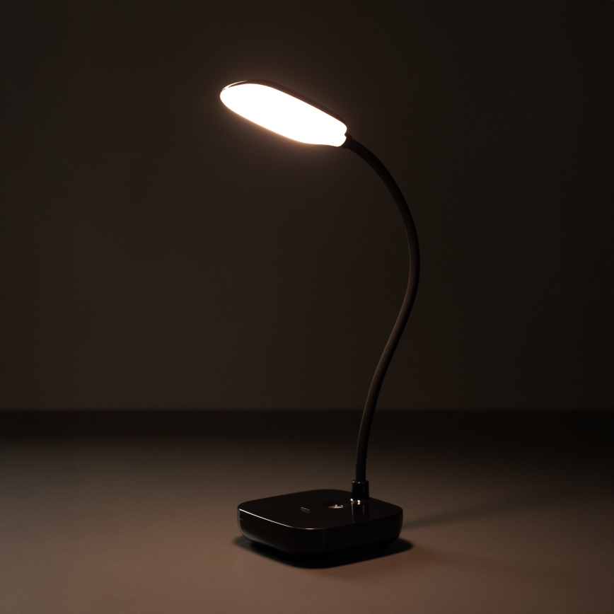 Zuma Line - LED Oplaadbaar tafellamp LED/7W/1200 mAh 3000/4500/6000K zwart