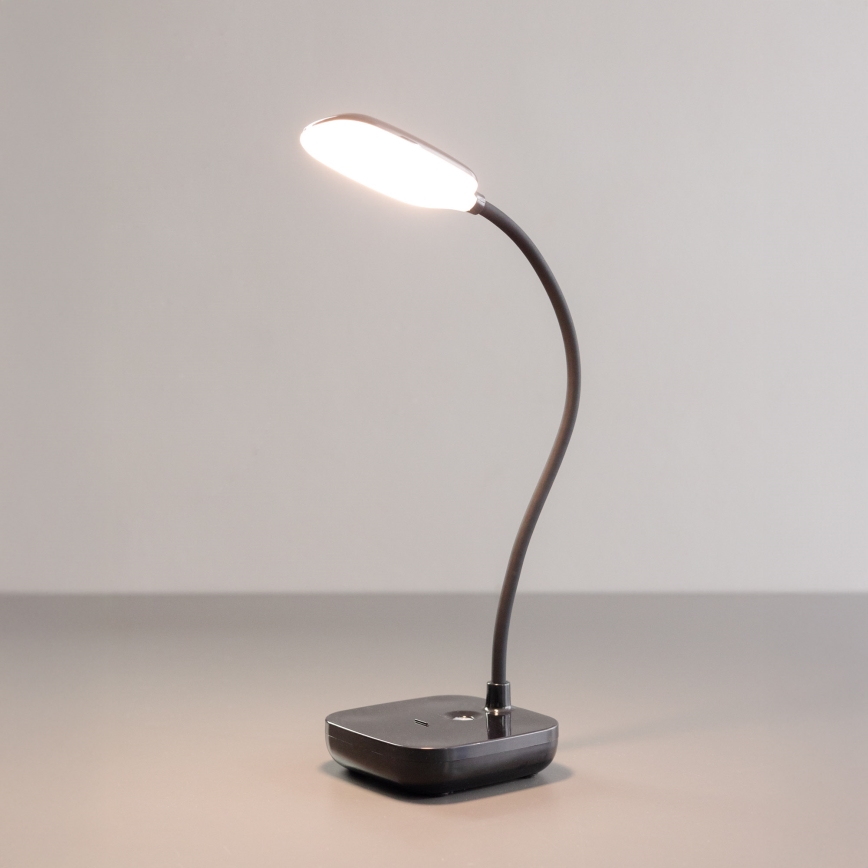 Zuma Line - LED Oplaadbaar tafellamp LED/7W/1200 mAh 3000/4500/6000K zwart