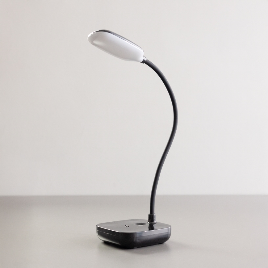 Zuma Line - LED Oplaadbaar tafellamp LED/7W/1200 mAh 3000/4500/6000K zwart