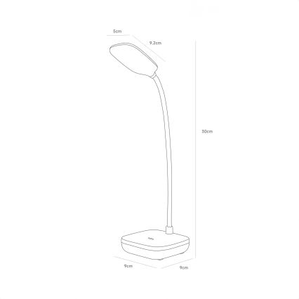 Zuma Line - Lampe de table rechargeable LED/7W/1200 mAh 3000/4500/6000K blanc