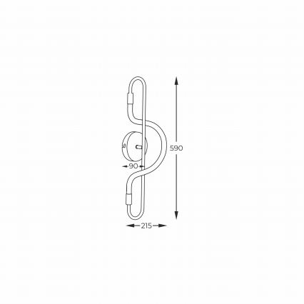 Zuma Line - LED wand verlichting BALBO LED/10W/230V 3000/4000/6000K zwart
