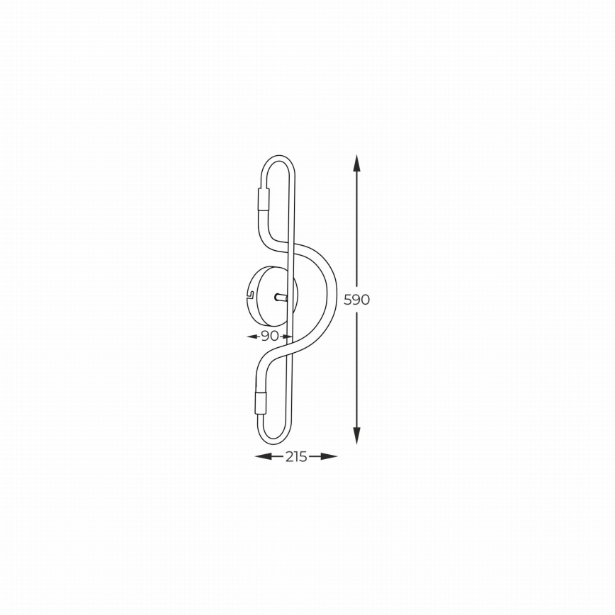 Zuma Line - LED wand verlichting BALBO LED/10W/230V 3000/4000/6000K zwart