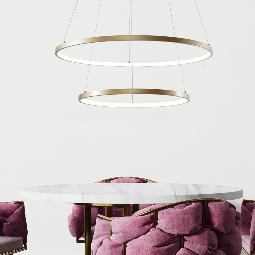 Zuma Line - LED Hanglamp aan een koord LED/60W/230V 3000/4000/6000K diameter 80 cm goud