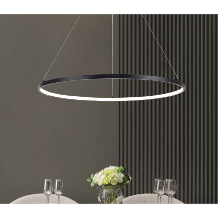 Zuma Line - Suspension LED sur câble, 36 W, 230 V, 3000/4000/6000 K, Ø 80 cm, noire