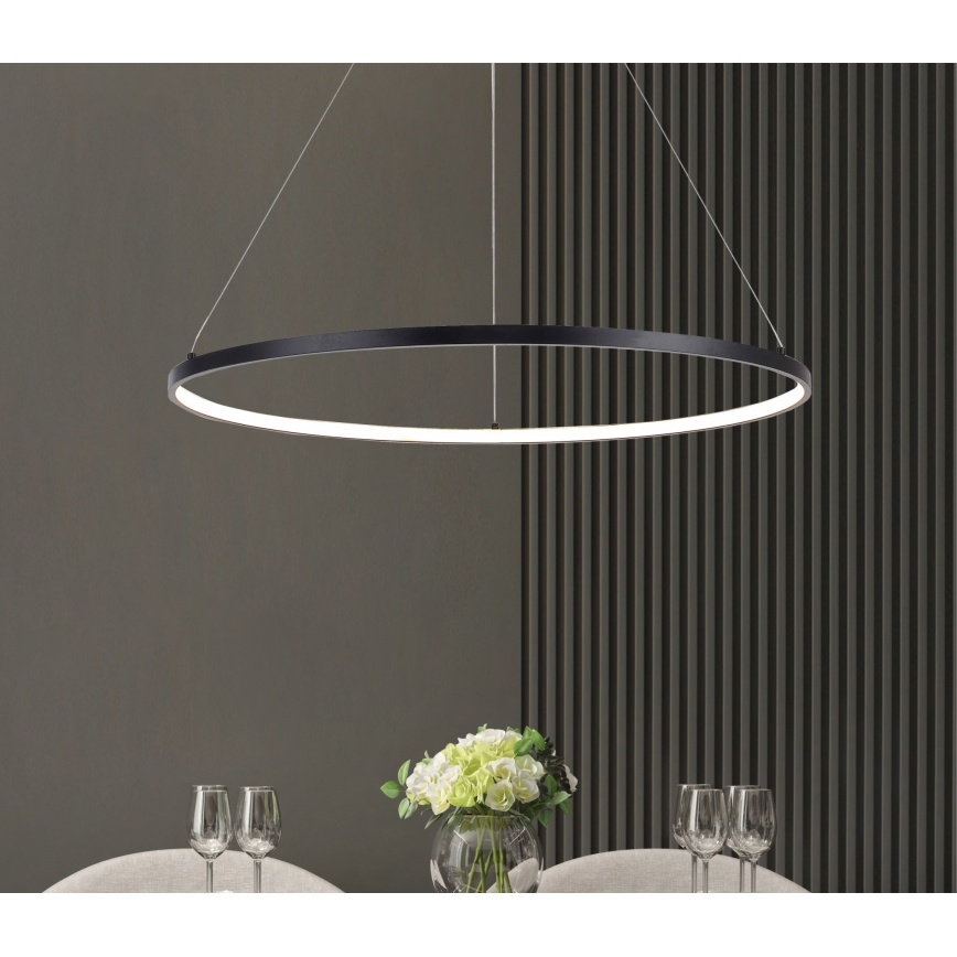 Zuma Line - Suspension LED sur câble, 36 W, 230 V, 3000/4000/6000 K, Ø 80 cm, noire