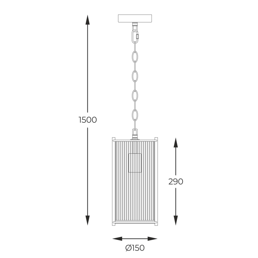 Zuma Line - Hanglamp aan een ketting 1xE27/40W/230V glanzend chroom