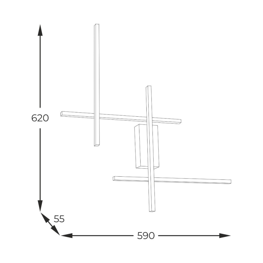 Zuma Line - Applique murale LED/32W/230V 3000/4000/6000K doré