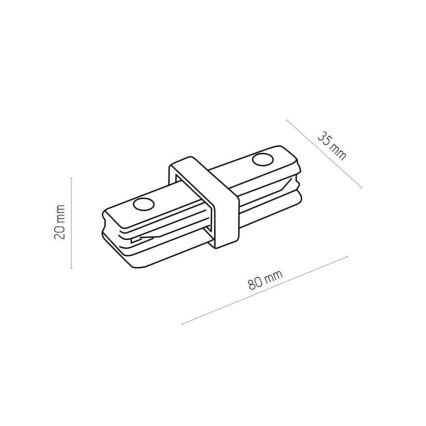 Zuma Line - Spot pour système de rail 6xGU10/10W/230V noir + Accessoires rail