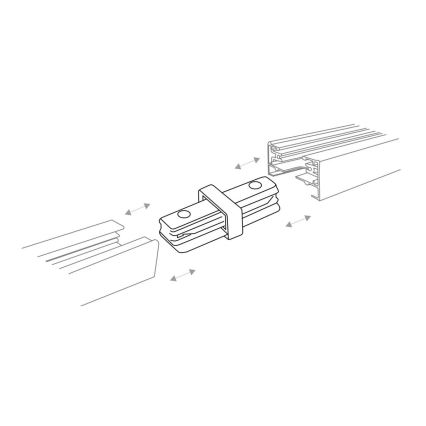 Zuma Line - Spot pour système de rail 6xGU10/10W/230V noir + Accessoires rail