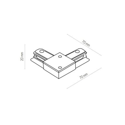 Zuma Line - Spot pour système de rail 6xGU10/10W/230V noir + Accessoires rail