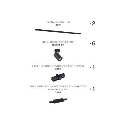 Zuma Line - Spot in een rail systeem 6xGU10/35W/230V zwart
