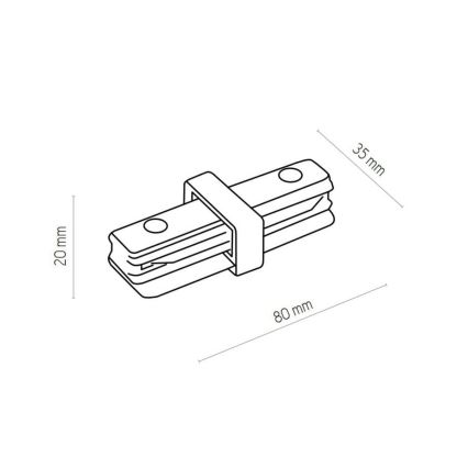 Zuma Line - Spot voor een rail Systeem 6xGU10/10W/230V wit + rail accessoires