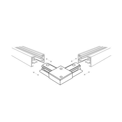 Zuma Line - Spot voor een rail Systeem 8xGU10/10W/230V wit + rail accessoires