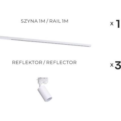 Zuma Line - Spotlicht in rail systeem 3xGU10/35W/230V wit