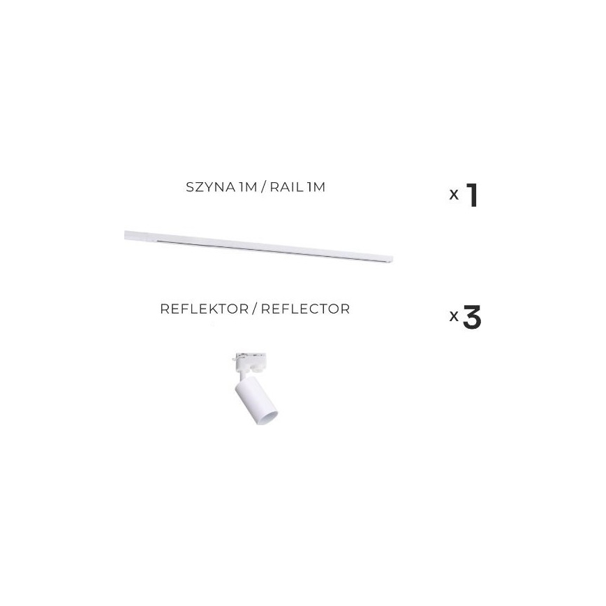 Zuma Line - Spotlicht in rail systeem 3xGU10/35W/230V wit