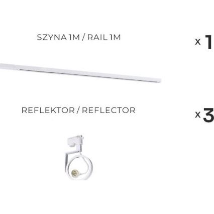 Zuma Line - Spot voor railsysteem 3xGU10/15W/230V wit