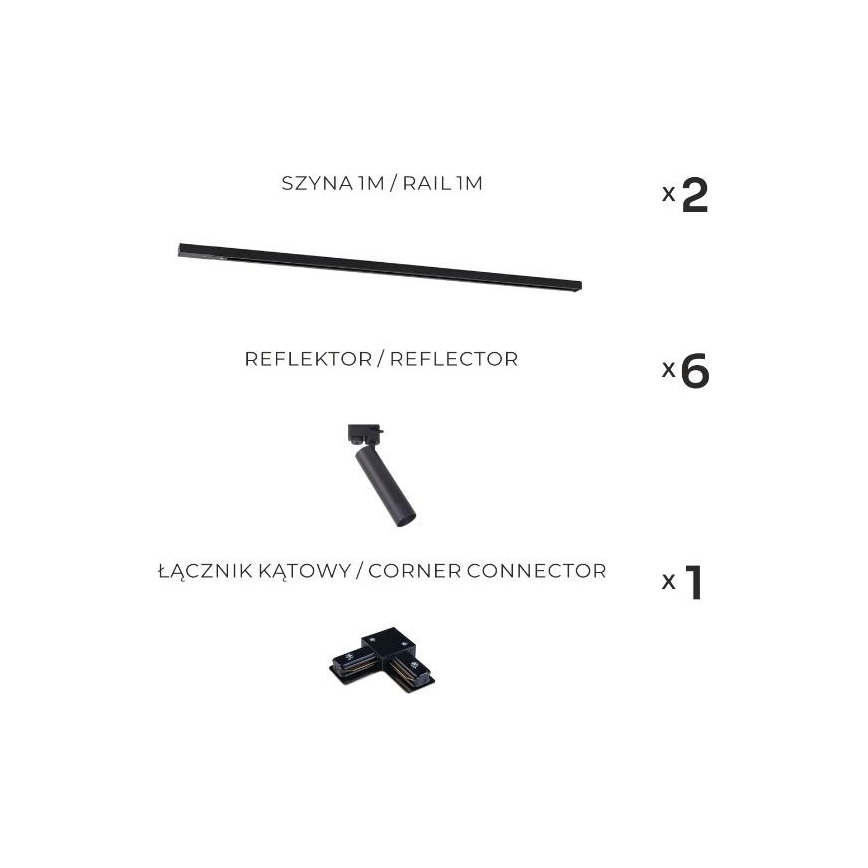 Zuma Line - Railspot 6xGU10/35W/230V zwart