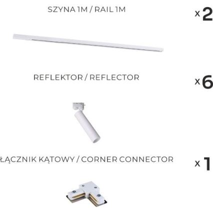 Zuma Line - Spot voor railsysteem 6xGU10/35W/230V wit