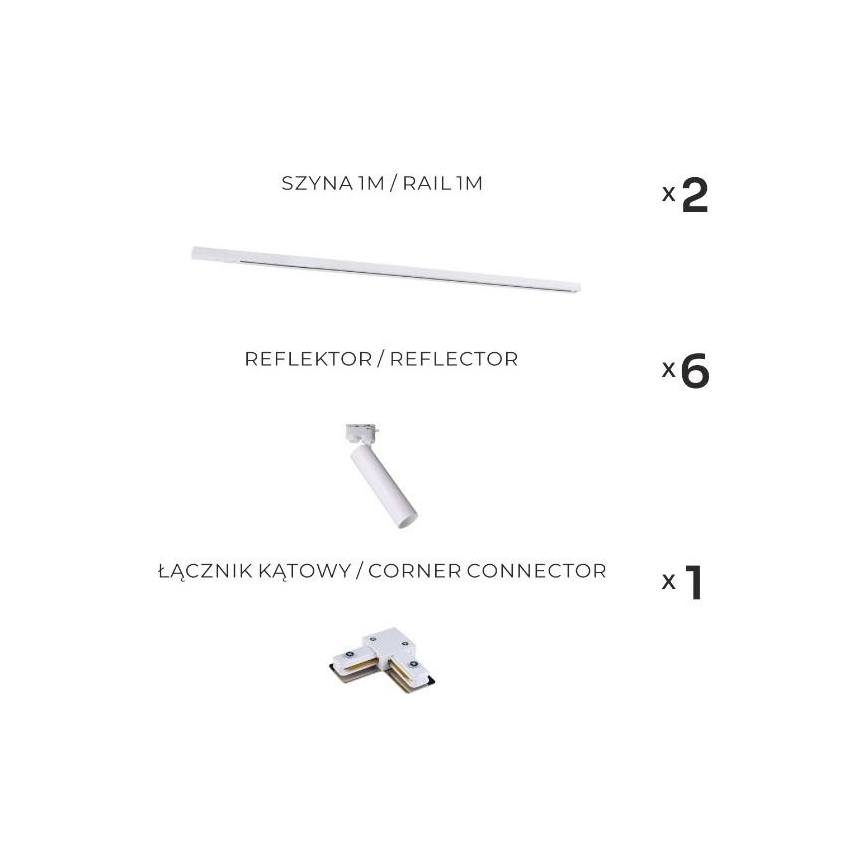 Zuma Line - Spot voor railsysteem 6xGU10/35W/230V wit
