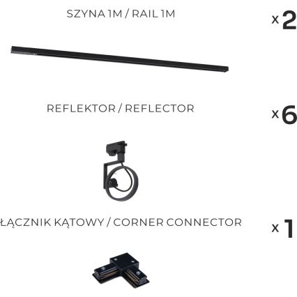 Zuma Line - Railspot voor railsysteem 6xGU10/15W/230V zwart