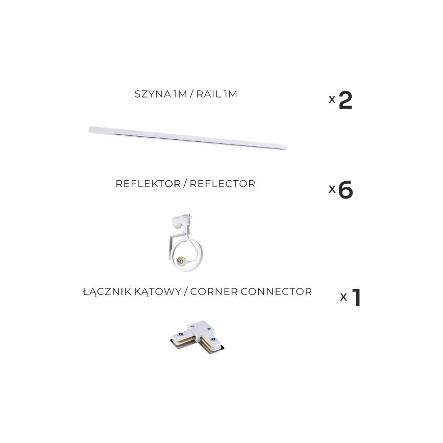 Zuma Line - Spotarmatuur voor railsysteem 6xGU10/15W/230V wit