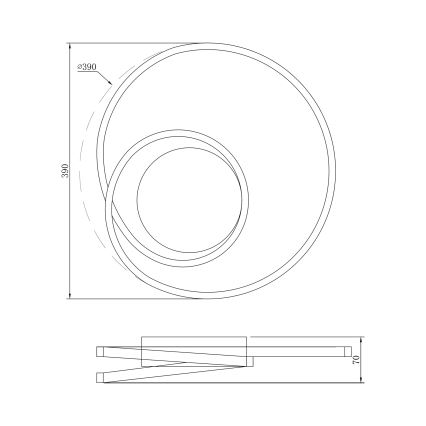 Zuma Line - Plafonnier LED/22W/230V blanc