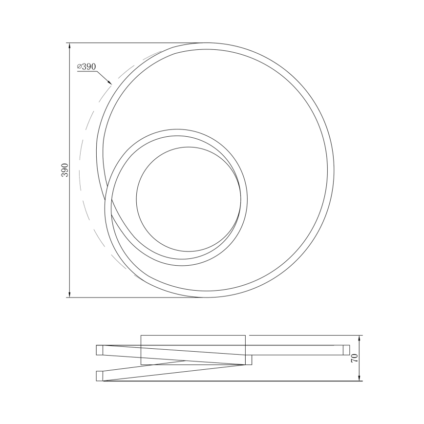 Zuma Line - Plafonnier LED/22W/230V blanc