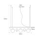 Zuma Line - Suspension filaire 3xE14/10W/230V + 2xGU10/10W noir