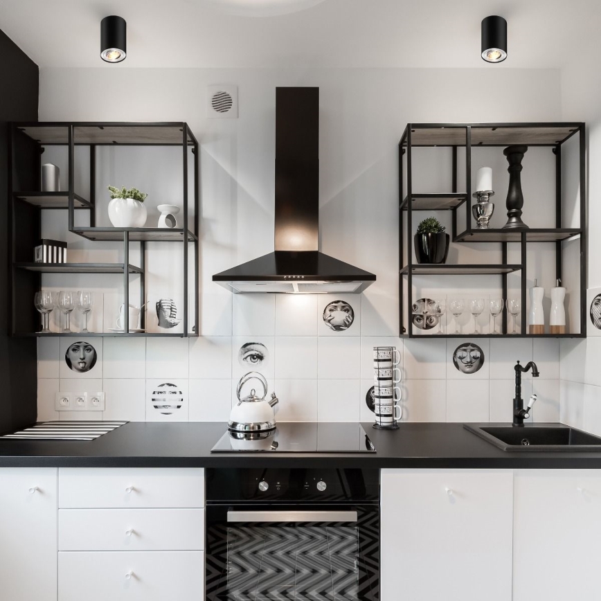 Zuma Line - Dimbare LED RGBW-spot 1xGU10/6W/230V zwart + afstandsbediening