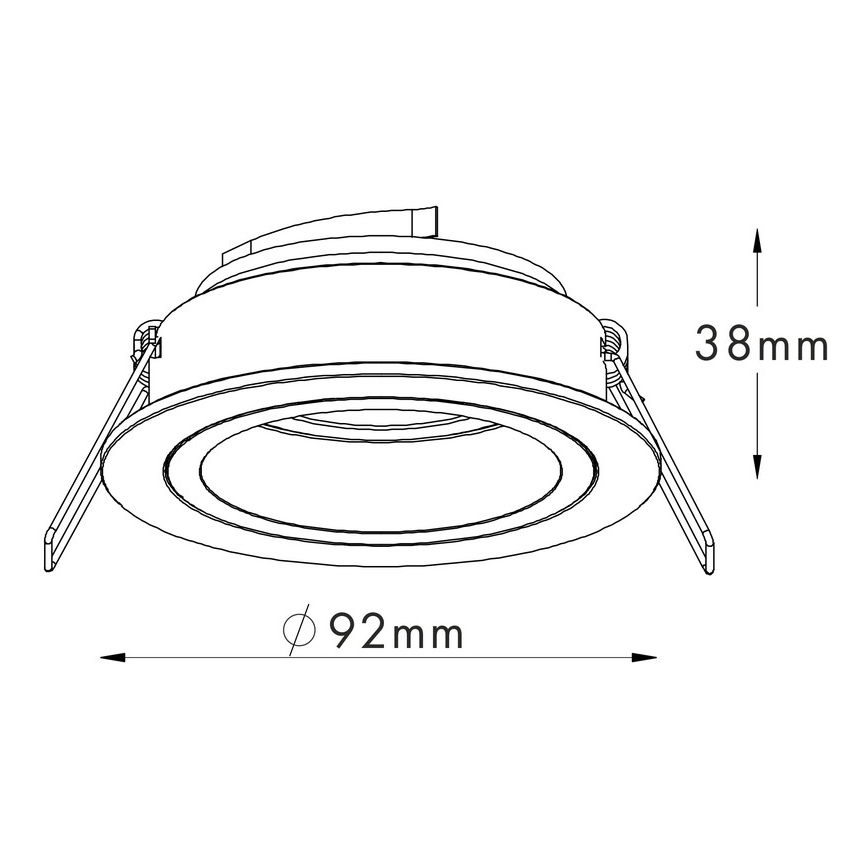Zuma Line - Luminaire encastrable 1xGU10/50W/230V noir
