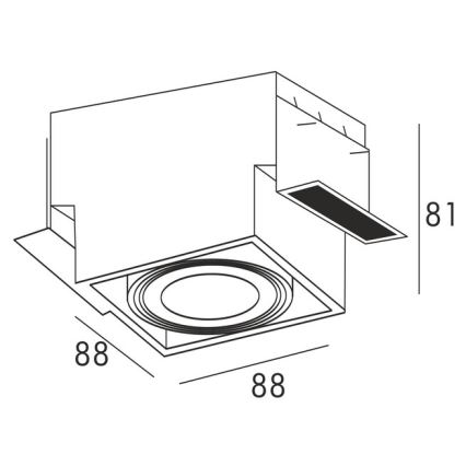 Zuma Line - Luminaire encastrable 1xGU10/50W/230V noir