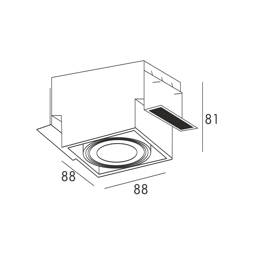 Zuma Line - Luminaire encastrable 1xGU10/50W/230V noir