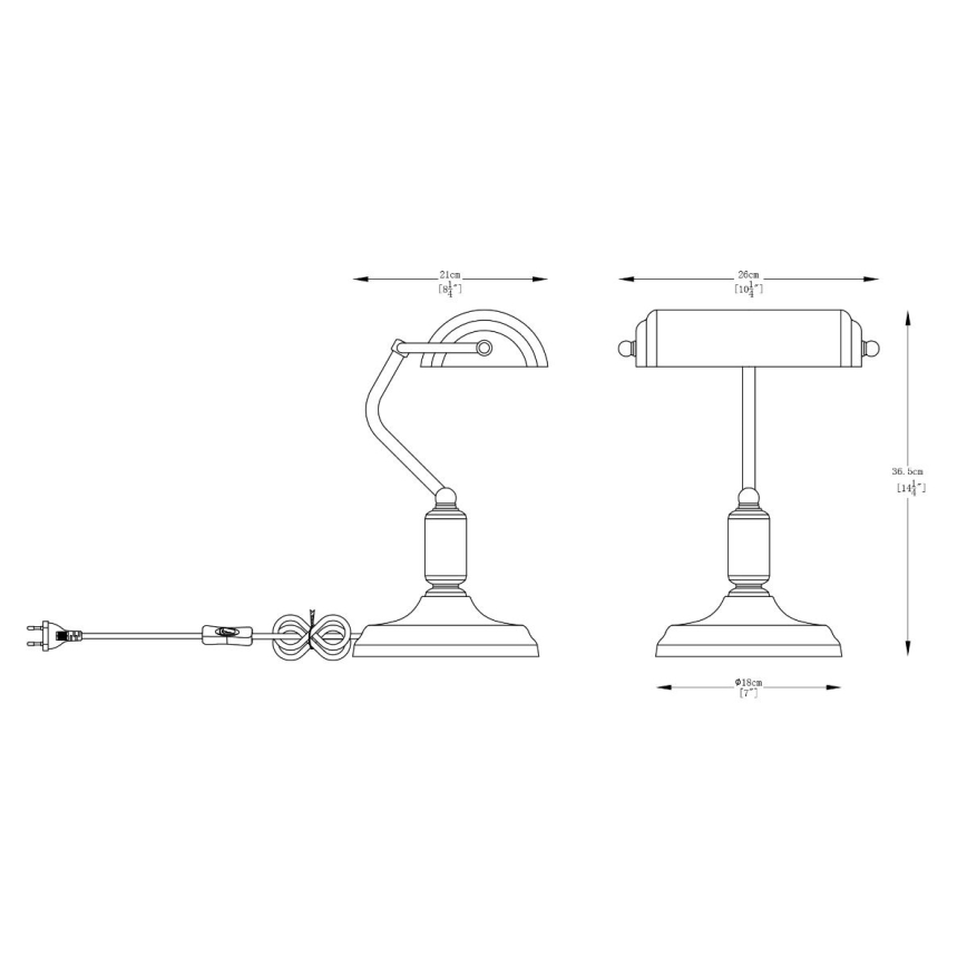 Zuma Line - Lampe de table 1xE27/40W/230V gris
