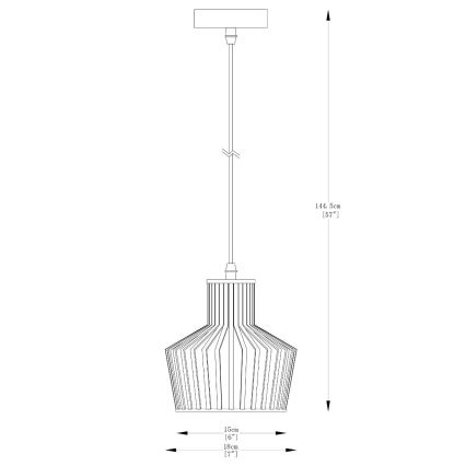 Zuma Line - Hanglamp aan een koord 1xE27/40W/230V diameter 18 cm zwart