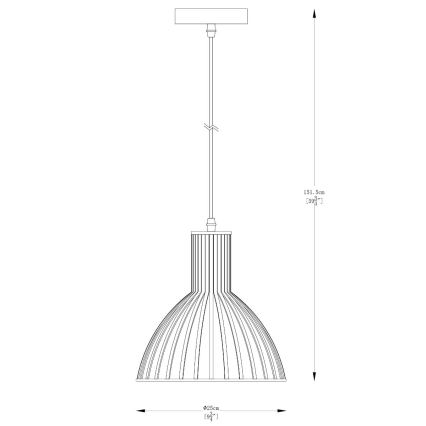 Zuma Line - Hanglamp aan een koord 1xE27/40W/230V diameter 25 cm goud