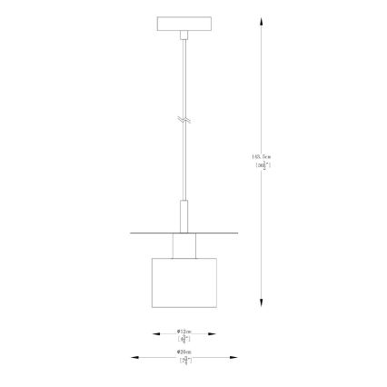 Zuma Line - Suspension filaire 1xE27/40W/230V doré