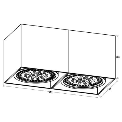 Zuma Line - Spot 2xGU10-ES111/15W/230V blanc