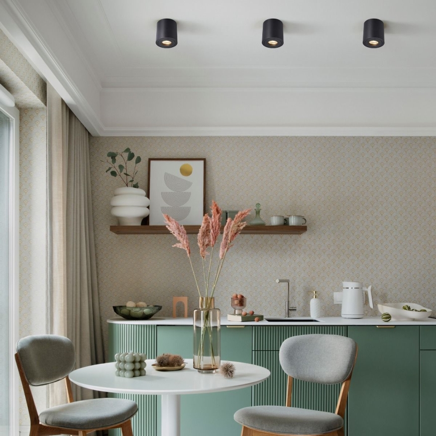 Zuma Line - Spot LED RGBW dimmable pour salle de bains 1xGU10/6W/230V IP44 noir + télécommande