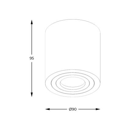 Zuma Line - Spot LED RGBW dimmable pour salle de bains 1xGU10/6W/230V IP44 noir + télécommande
