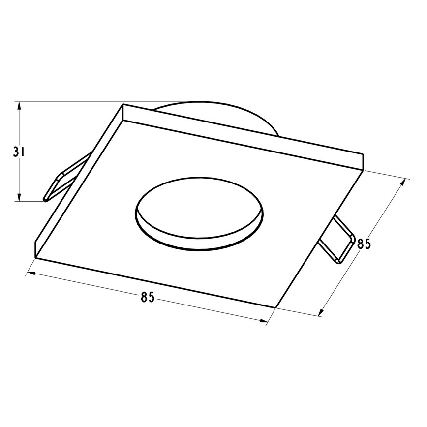 Zuma Line - Luminaire encastrable salle de bain 1xGU10/50W/230V IP54 noir
