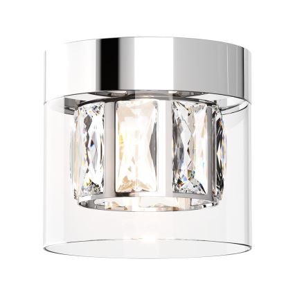 Zuma Line - Kristallen plafondlamp 1xG9/28W/230V zilver
