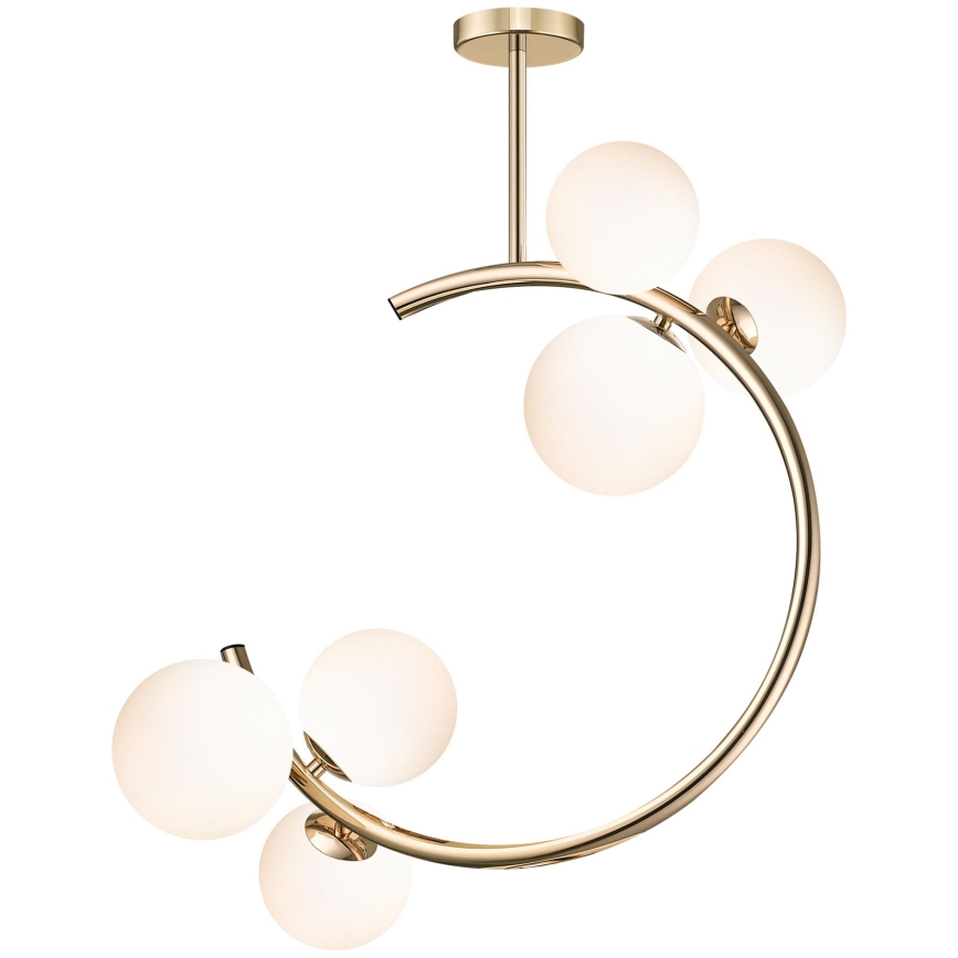 Zuma Line - Hanglamp met vaste pendel 6xG9/33W/230V goud