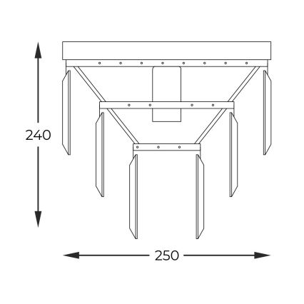 Zuma Line - Plafonnier 1xE27/40W/230V doré
