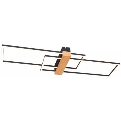 Zuma Line - LED Plafondlamp LED/39W/230V 3000K zwart/grenen