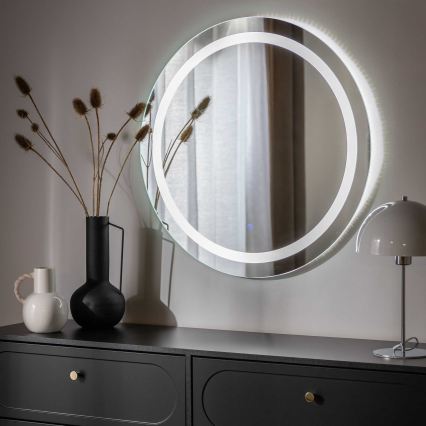 Zuma Line - LED badkamerspiegel met ingebouwde LED-achtergrondverlichting/36W/230V 3000/4000/6000K Ø 80 cm IP44