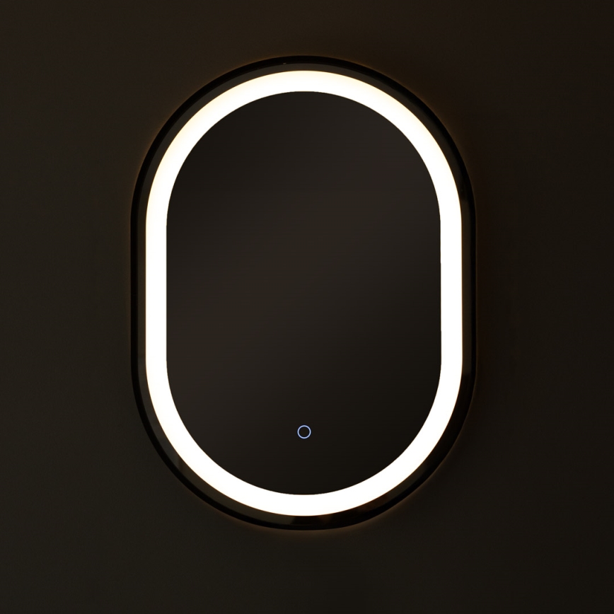 Zuma Line - LED Badkamer wand spiegel met een achtergrondverlichting LED/24W/230V 3000/4000/6000K 70x50 cm IP44 zwart