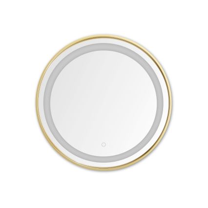 Zuma Line - LED Badkamer wand spiegel met een achtergrondverlichting LED/24W/230V 3000/4000/6000K diameter 60 cm IP44 goud
