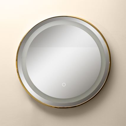 Zuma Line - LED Badkamer wand spiegel met een achtergrondverlichting LED/24W/230V 3000/4000/6000K diameter 60 cm IP44 goud