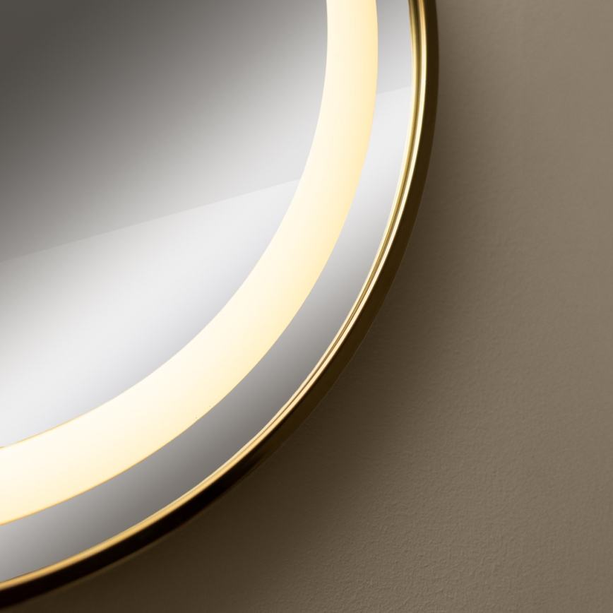 Zuma Line - LED Badkamer wand spiegel met een achtergrondverlichting LED/24W/230V 3000/4000/6000K diameter 60 cm IP44 goud