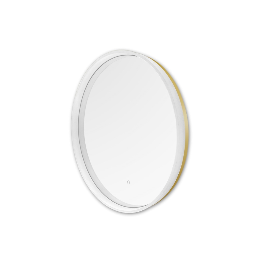 Zuma Line - Miroir mural de salle de bain avec rétro-éclairage LED/24W/230V 3000/4000/6000K d. 60 cm IP44 blanc/doré